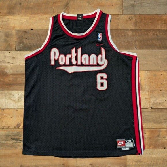 Nike Jersey Men’s XXL Portland Trail Blazers Bonzi Wells 6 Swingman Vintage - Picture 1 of 5